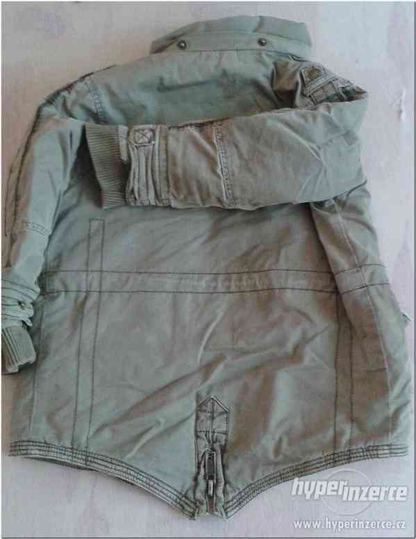 Dětská zimní khaki bunda  "92" s kapucí - foto 5