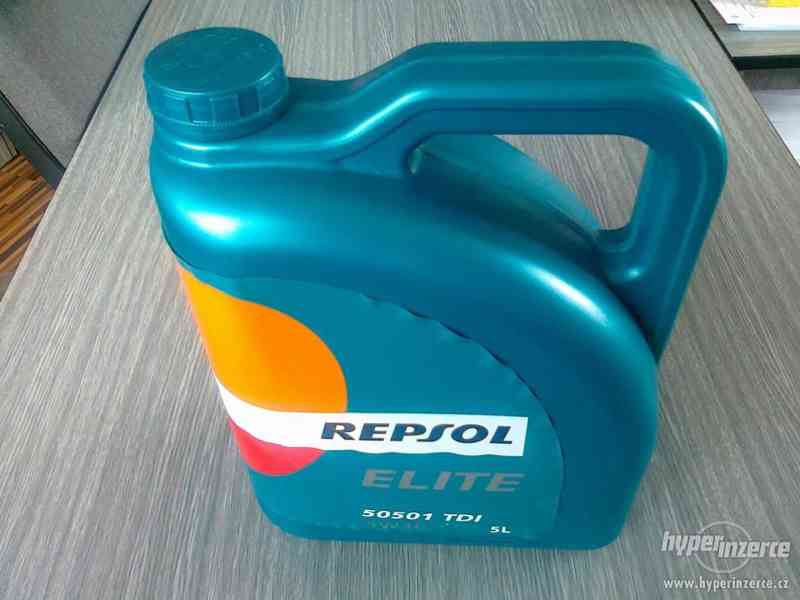 Prodám olej Repsol Elite 505.01 TDI 5L, doprava po ČR zdarma - foto 1