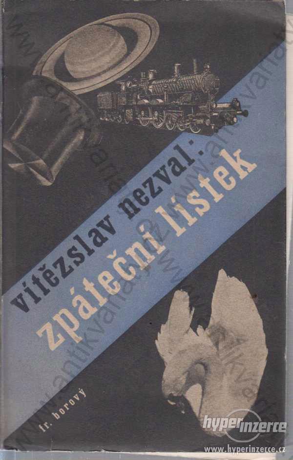 Zpáteční lístek Vítězslav Nezval Fr. Borový, 1933 - foto 1