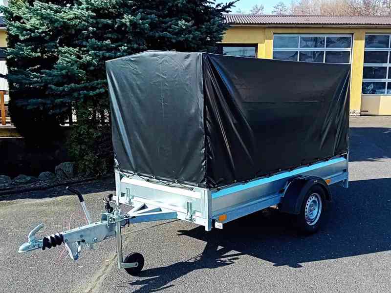 Přívěsný profi vozík brzděný 1300kg za auto 2,65m x1,30, DPH - foto 30