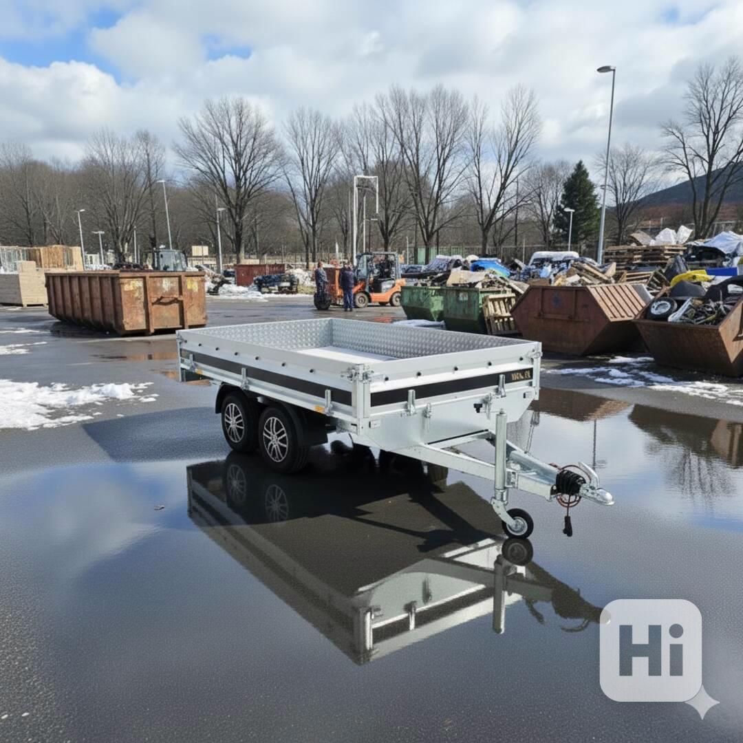 Bržděný přívěsný vozík 1500kg NOVÝ, 3,20m x 1,55m, DPH - foto 1