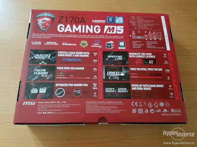 MSI Enthuastic Gaming Intel Z170A LGA 1151 DDR4 USB 3.1 ATX - foto 2