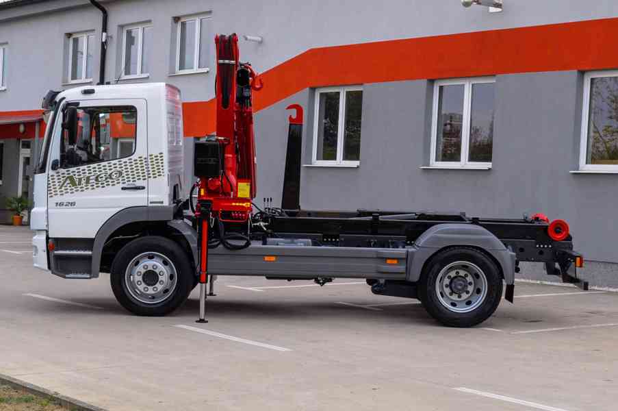 MERCEDES ATEGO 1626 HÁKOVÝ NOSIČ KONTEJNERŮ HYDRAULICKÁ RUKA - foto 81
