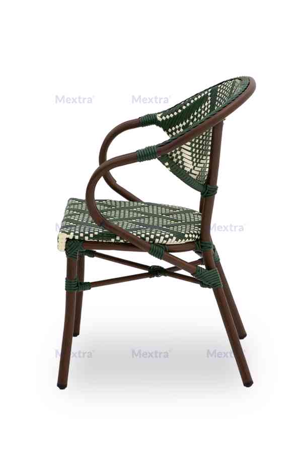Technoratanová židle CAMILLO zelená - foto 2