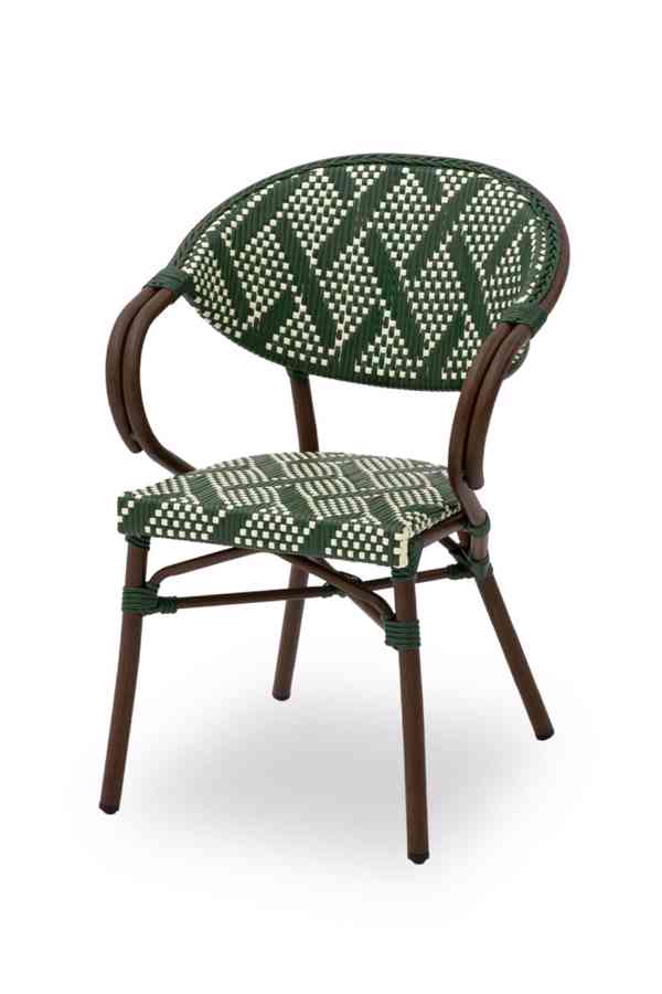 Technoratanová židle CAMILLO zelená