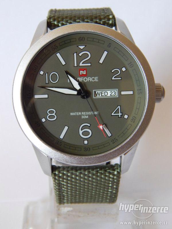 Military pánské ocelové hodinky Naviforce 30 m vodotěsné, pá - foto 3