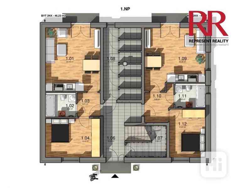 Prodej projektu novostavby bytového domu v Líšťanech včetně pozemku - foto 10