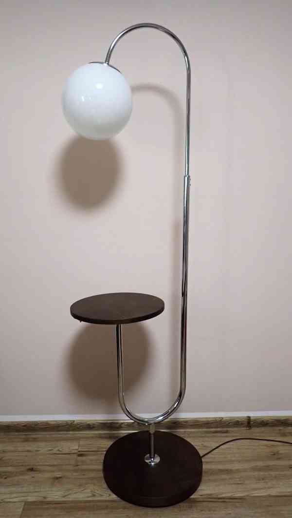 Halabala stojací lampa z chromovaných trubek - foto 5