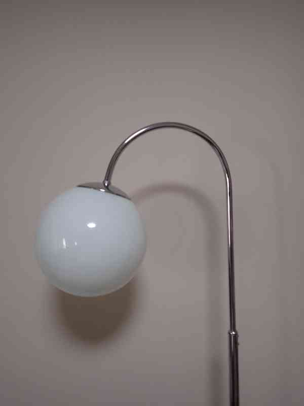 Halabala stojací lampa z chromovaných trubek - foto 6