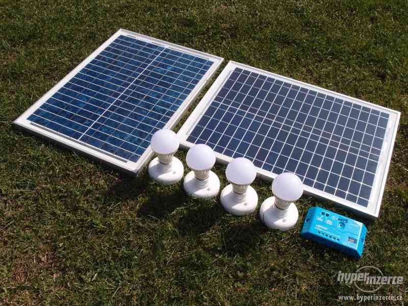 Solární panel, regulátor a led osvětlení - sada Landstar 12V - foto 1