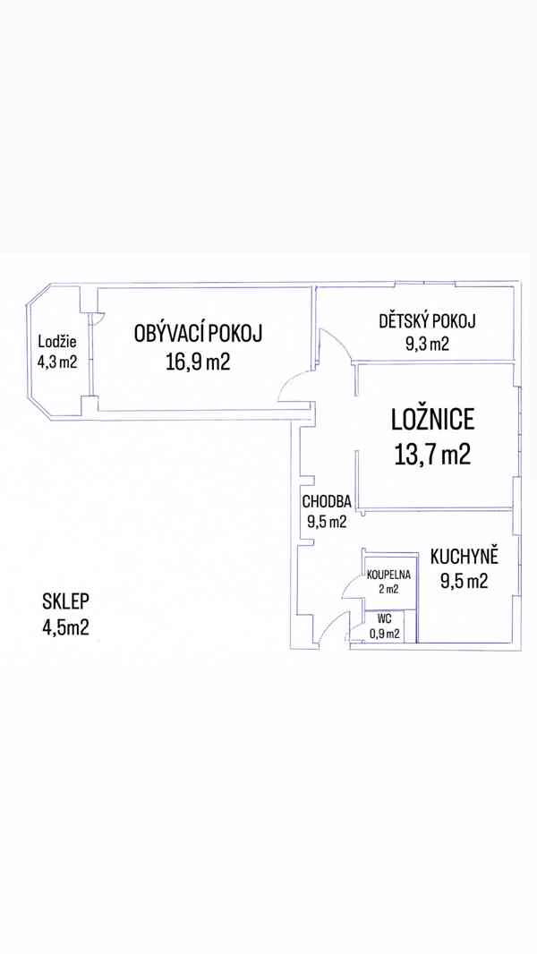 Prodej družstevního bytu 3+1 70,6 m² - foto 2
