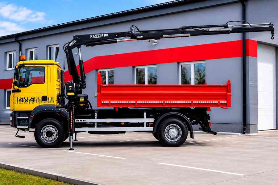 MAN TGA 18.280 4X4 TŘÍSTRANNÝ SKLÁPĚČ + HYDR. RUKA - EURO4 - foto 3