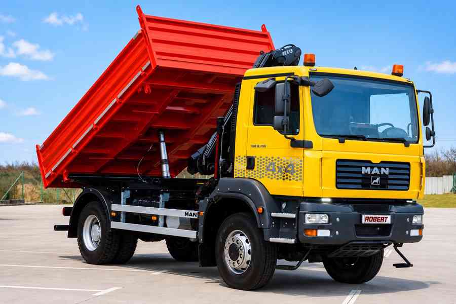MAN TGA 18.280 4X4 TŘÍSTRANNÝ SKLÁPĚČ + HYDR. RUKA - EURO4 - foto 4