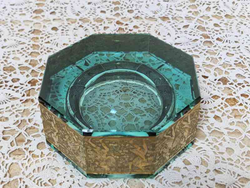 Luxusní Popelník s Oroplastikou Moser  - foto 6