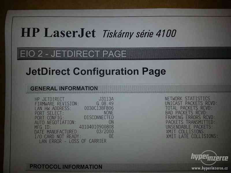 HP Laserjet 4100N | najeto 13tisíc | toner 86% - foto 3