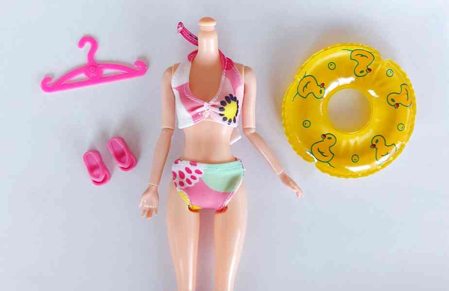 NOVÉ! Set pro panenku Barbie, plavecký kruh s žabkami - foto 2