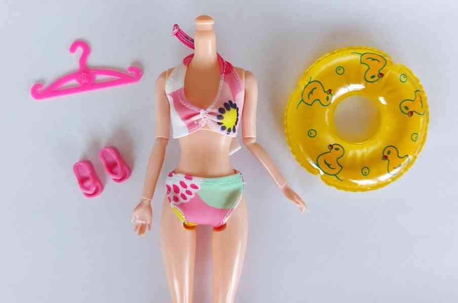 NOVÉ! Set pro panenku Barbie, plavecký kruh s žabkami - foto 3