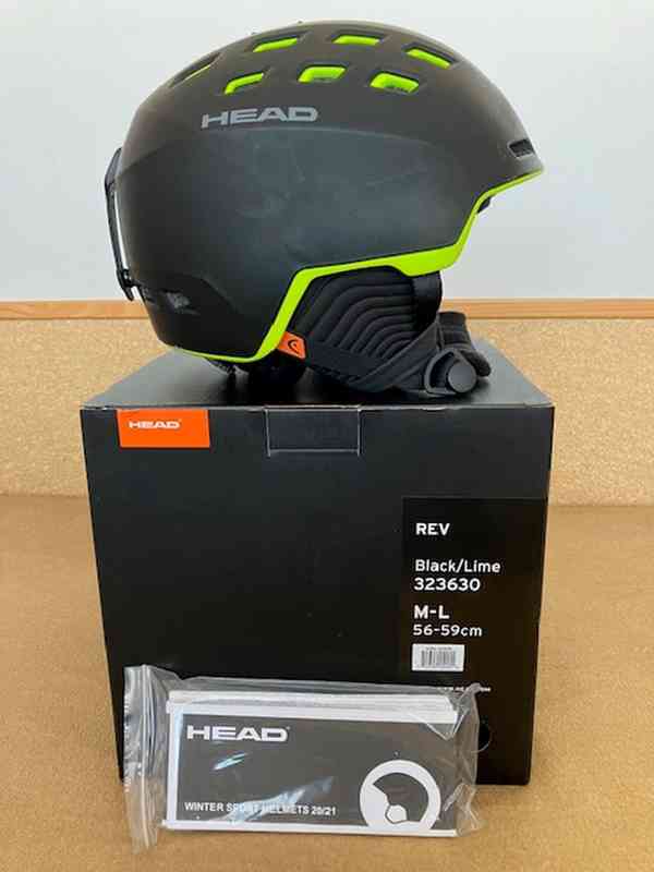 Lyž. helma HEAD REV black/lime, vel. M-L(56-59cm) - foto 4