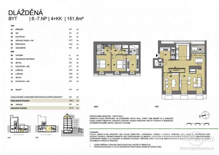 Prodej Mezonetový byt 4+kk/T,  plocha 151,8 m2, Praha 1 - No - foto 2