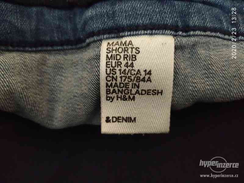 Těhotenské riflové kraťasy H&M MAMA vel.44 - foto 3