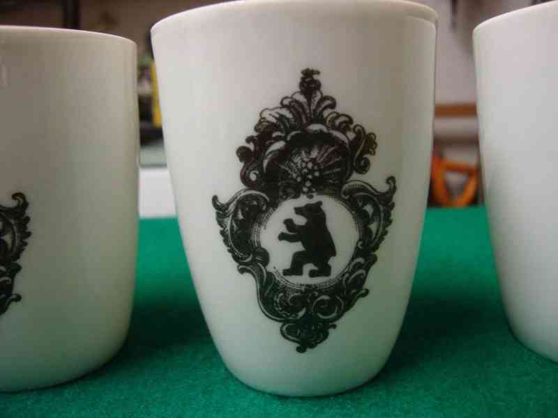 Starožitné porcelánové pohárky Berlín výroba Wallendorf top - foto 7