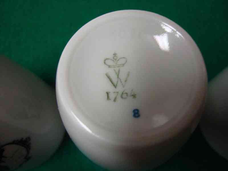 Starožitné porcelánové pohárky Berlín výroba Wallendorf top - foto 11
