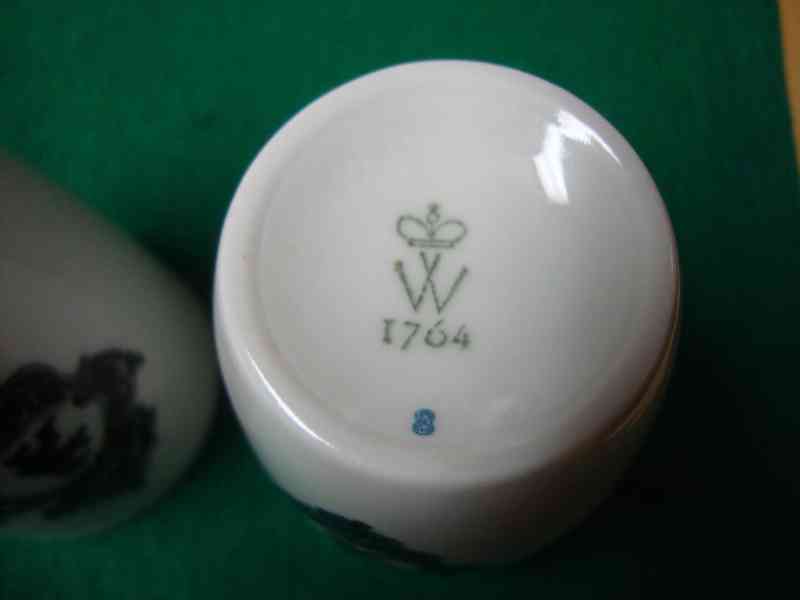 Starožitné porcelánové pohárky Berlín výroba Wallendorf top - foto 10