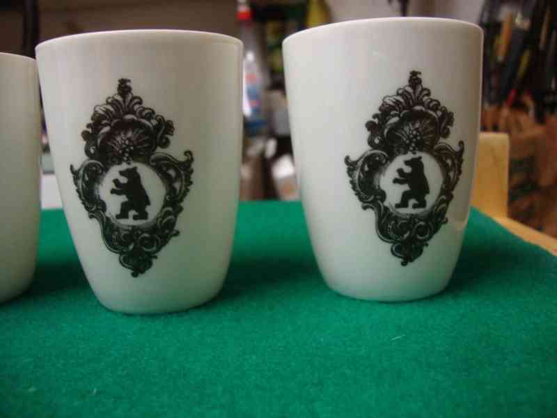 Starožitné porcelánové pohárky Berlín výroba Wallendorf top - foto 6