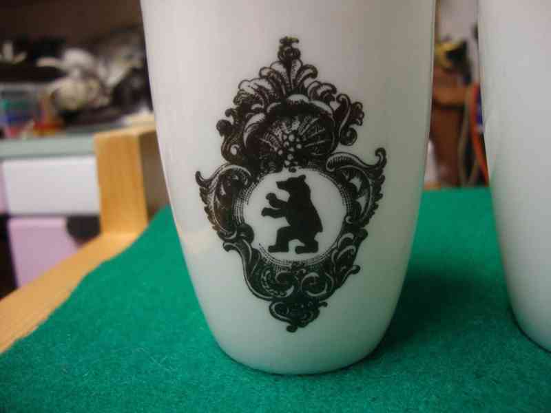 Starožitné porcelánové pohárky Berlín výroba Wallendorf top - foto 8