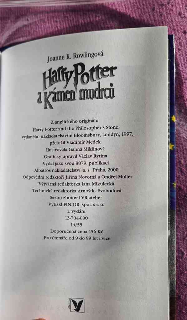 Harry Potter a kámen mudrců - 1. vydání - foto 6
