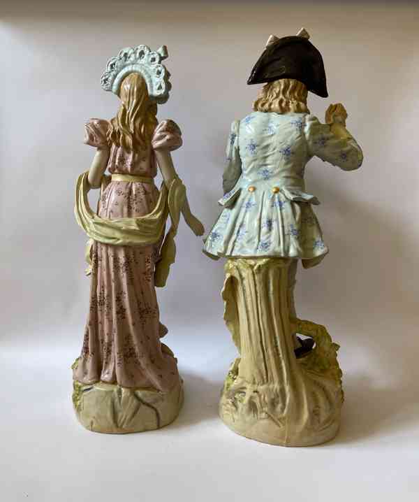 Velké porcelánové párové figury 68 cm - foto 3