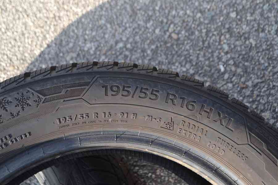 4ks téměr NOVÉ zimní pneu 195/55R16 Barum Polaris 5 - foto 9