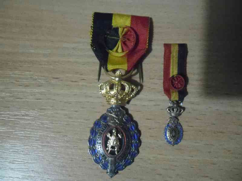staré Belgické vyznamenání i s miniaturou