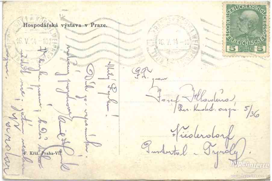 Stará pohlednice - Praha - Hospodářská výstava - 1914 - foto 2