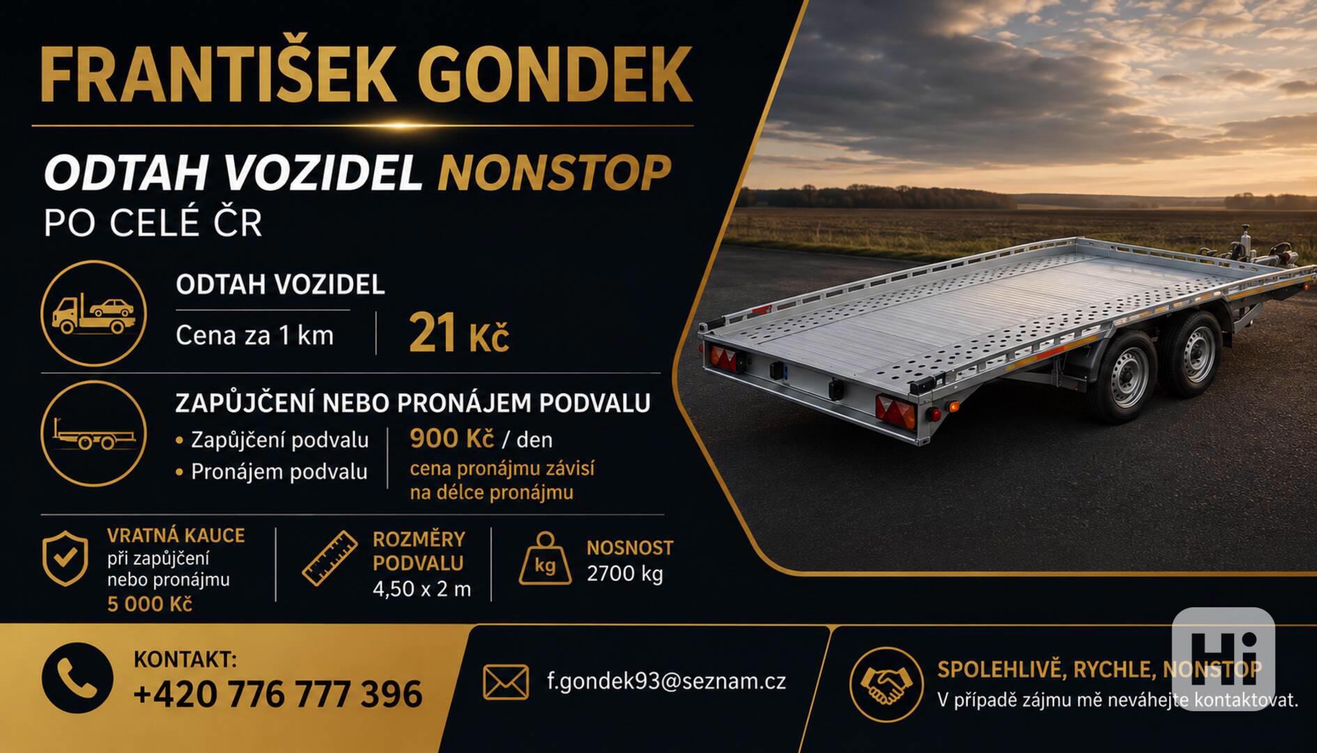 Pronájem podvalu+ odtah vozidel  - foto 1