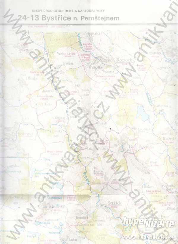 Základní mapa - Bystřice n. Pernštejnem 1:50 000 - foto 1