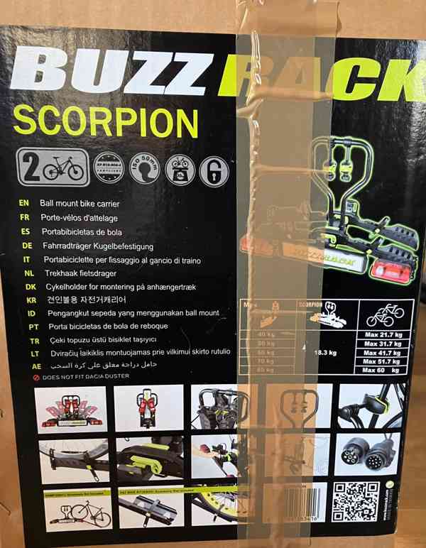Nosič na 2 kola BuzzRack Scorpion na tažné zařízení  - foto 3