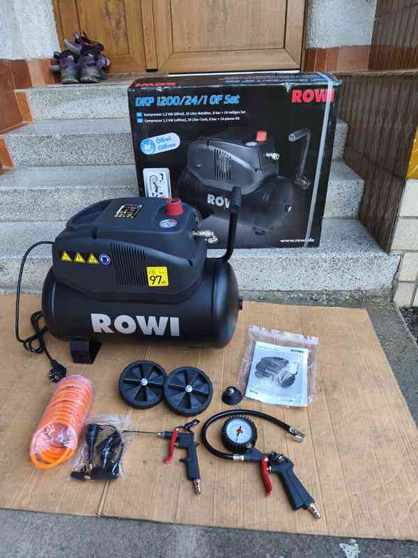Prodám NEPOUŽITÝ Bezolejový kompresor ROWI DKP 1200/24/1 OF  - foto 1