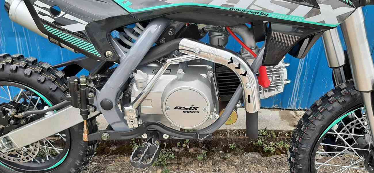 Pitbike ASIX 110ccm XB27 14/12 E-START poloautomat  modrý - foto 6