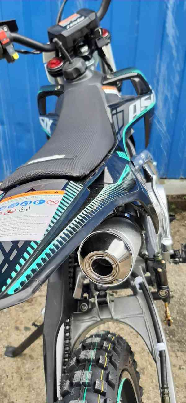 Pitbike ASIX 110ccm XB27 14/12 E-START poloautomat  modrý - foto 8