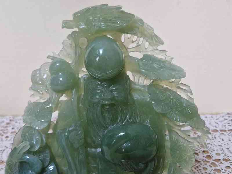 Orientální Reliéf s Bůžkem Jadeit Nefrit - foto 2
