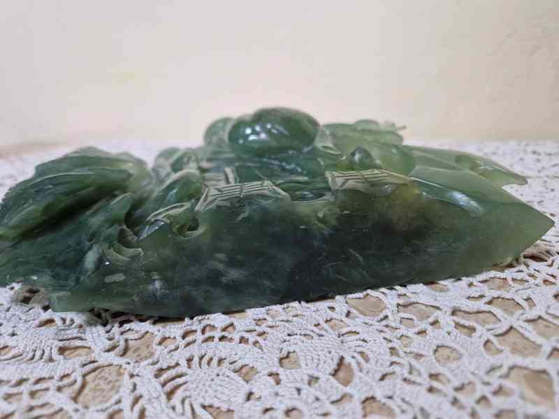 Orientální Reliéf s Bůžkem Jadeit Nefrit - foto 8