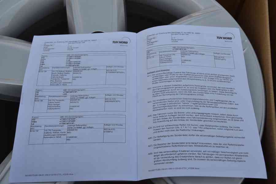 VW Transporter T5, T6, T6.1– NOVÉ Alu kola 6.5x16 ET51, 5x12 - foto 6