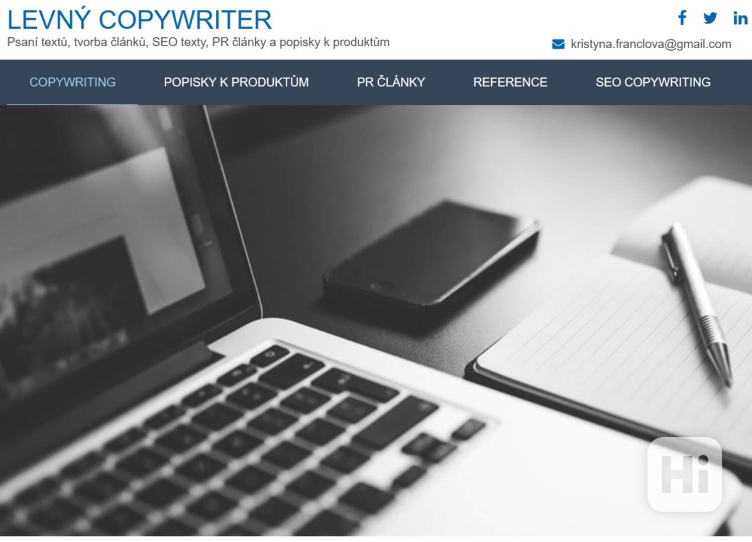 SEO copywriting | texty na web | články | popisky produktů  - foto 1
