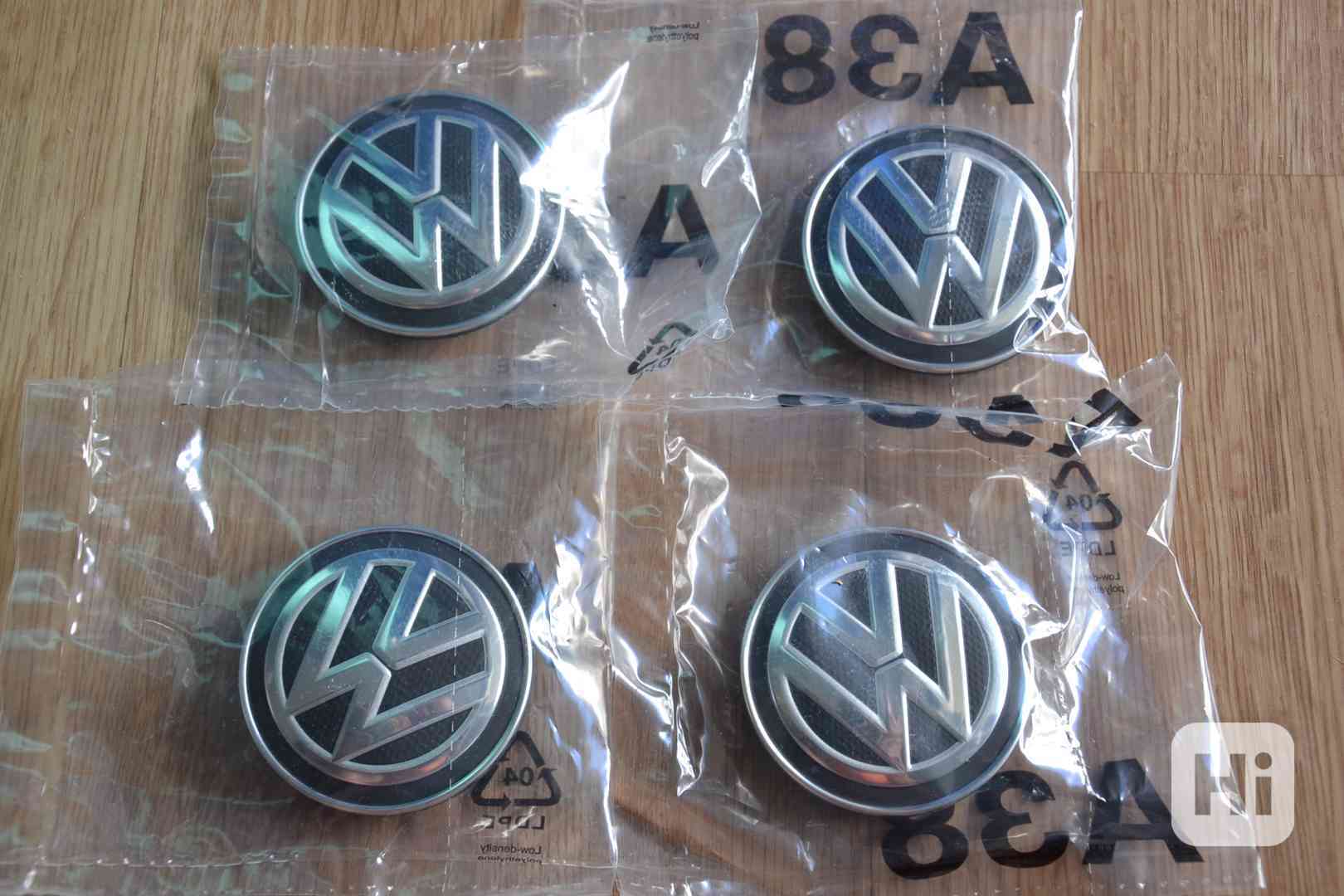 Originál VW středové krytky do alu kol 65mm - foto 1