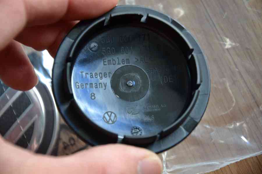 Originál VW středové krytky do alu kol 65mm - foto 7