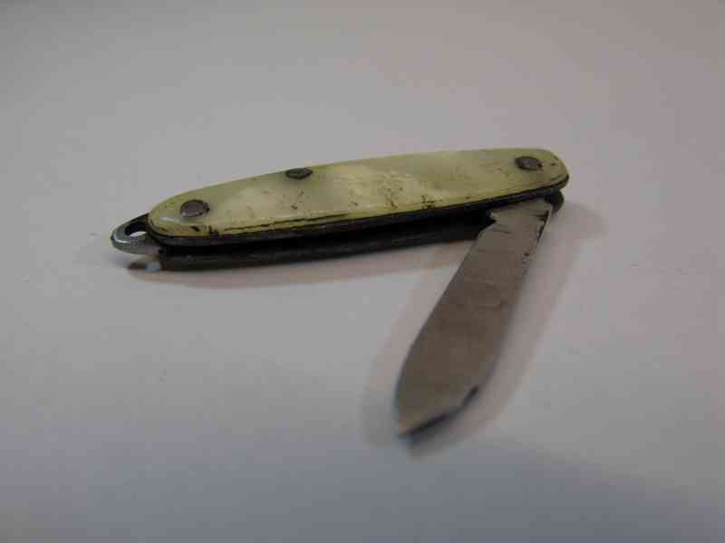 Starý Kapesní Nůž, zavírací, Unikátní Malá velikost - foto 7