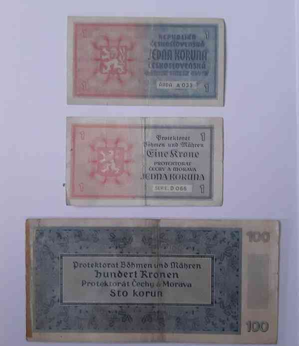 Konvolut bankovek Protektorát Čechy a Morava - foto 2