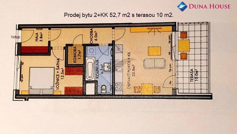Prodej bytu 2 +KK/T, 52,7 m2, DV, Praha 6 - Ruzyně. - foto 3