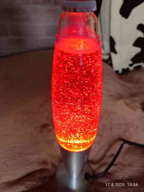 Prodám Dekorativní lávovou lampičku Rabalux 4116 - Glitter M - foto 2